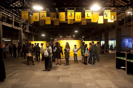 
	Isaac Julien: Geopoetics' signage at Sesc Pompeia, by Celso Longo and Daniel Trench
